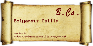 Bolyanatz Csilla névjegykártya